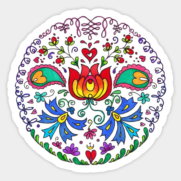 Circle of Flowers Sticker by kasmodiah